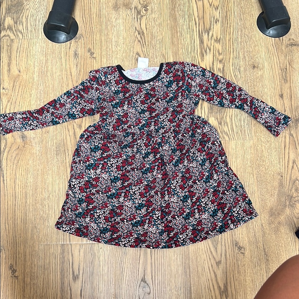 Floral Long Sleeve Kids Dress